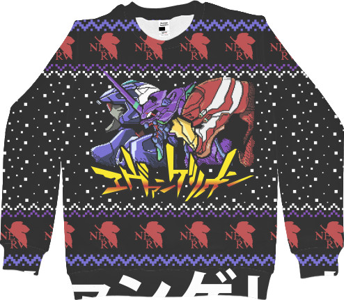 Men's Sweatshirt 3D - Evangelion (НОВЫЙ ГОД) - Mfest