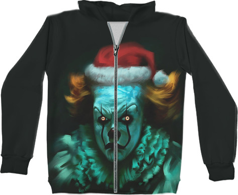 Kids' Zip-through Hoodie 3D - Pennywise (4) - Mfest