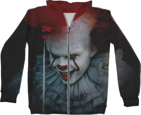 Kids' Zip-through Hoodie 3D - Pennywise (2) - Mfest