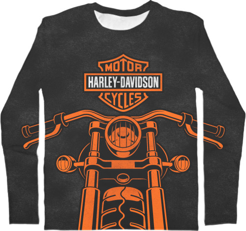 Футболка з Довгим Рукавом Чоловіча 3D - Harley-Davidson [3] - Mfest