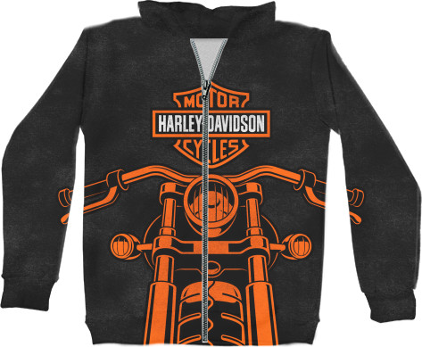 Худі на блискавці 3D Унісекс - Harley-Davidson [3] - Mfest