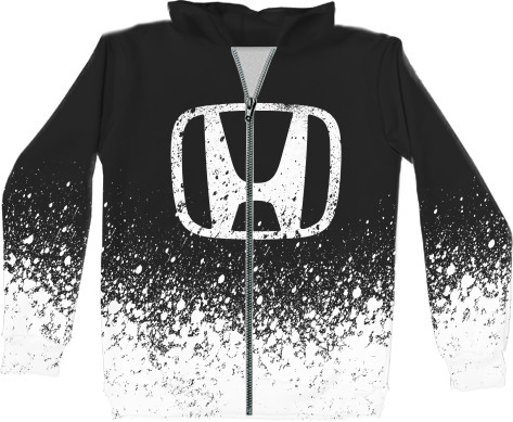 Unisex Zip-through Hoodie 3D - HONDA [1] - Mfest