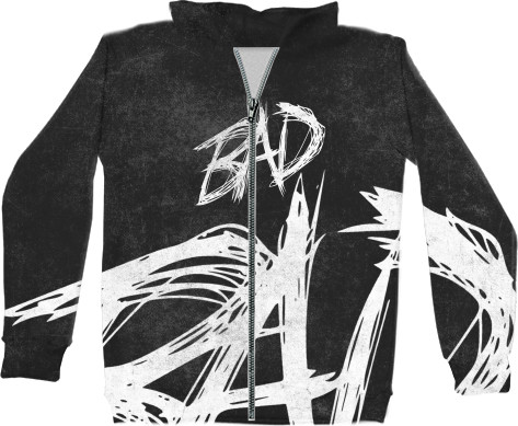 Unisex Zip-through Hoodie 3D - XXXTENTACION (BAD) - Mfest