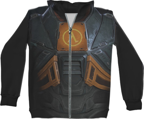 Unisex Zip-through Hoodie 3D - Half-Life [7] - Mfest