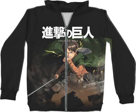 Kids' Zip-through Hoodie 3D - АТАКА ТИТАНОВ (ATTACK ON TITANS) 12 - Mfest