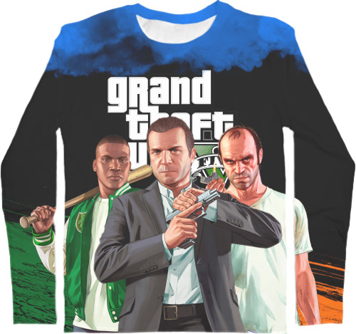 Kids' Longsleeve Shirt 3D - GTA V (5) - Mfest