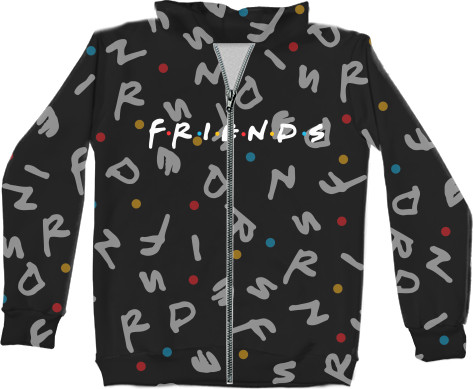 Unisex Zip-through Hoodie 3D - Friends [1] - Mfest