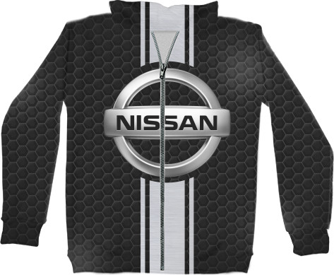 Unisex Zip-through Hoodie 3D - NISSAN (3) - Mfest