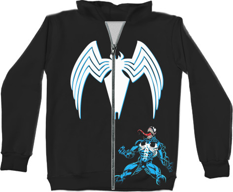 Unisex Zip-through Hoodie 3D - VENOM [6] - Mfest