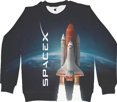 Men's Sweatshirt 3D - SpaceX [2] - Mfest