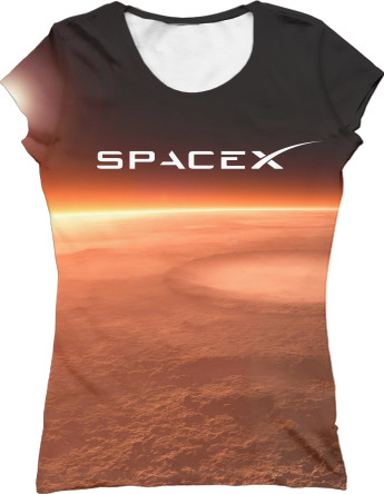 Women's T-Shirt 3D - SpaceX [3] - Mfest