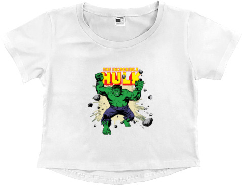 Women's Cropped Premium T-Shirt - Hulk [2] - Mfest