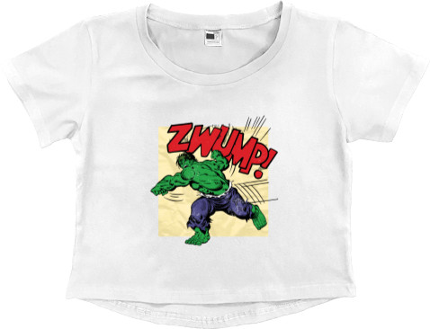 Women's Cropped Premium T-Shirt - Hulk [3] - Mfest