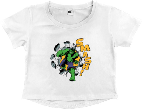 Women's Cropped Premium T-Shirt - Hulk [1] - Mfest