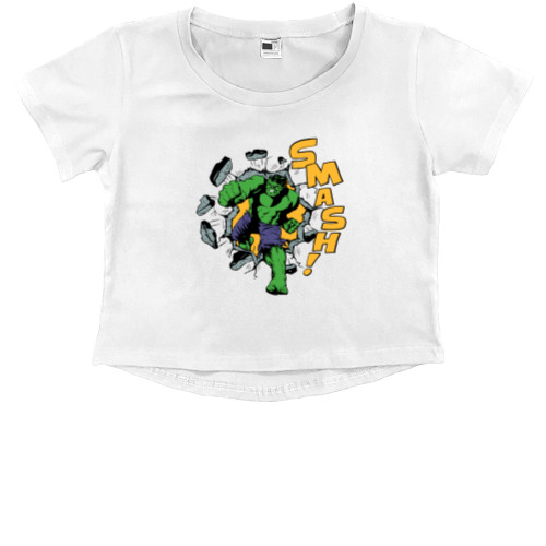 Kids' Premium Cropped T-Shirt - Hulk [1] - Mfest