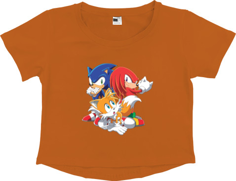 Women's Cropped Premium T-Shirt - Sonic (21) - Mfest