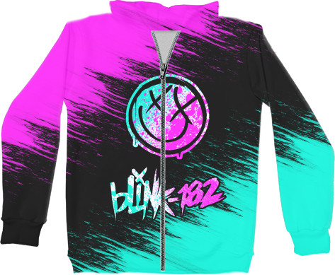 Unisex Zip-through Hoodie 3D - Blink-182 [8] - Mfest