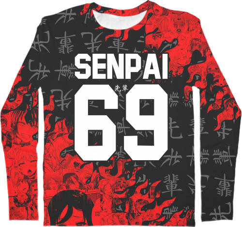 Men's Longsleeve Shirt 3D - SENPAI [6] - Mfest