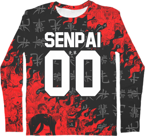 Kids' Longsleeve Shirt 3D - SENPAI [5] - Mfest