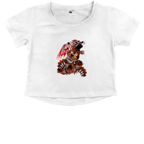 Kids' Premium Cropped T-Shirt - FNAF [8] - Mfest