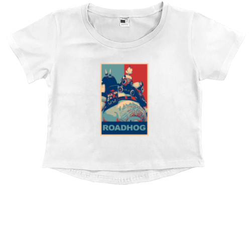 Kids' Premium Cropped T-Shirt - OVERWATCH (ROADHOG) - Mfest