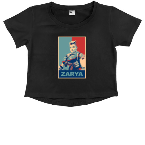 Kids' Premium Cropped T-Shirt - OVERWATCH (ZARYA) - Mfest