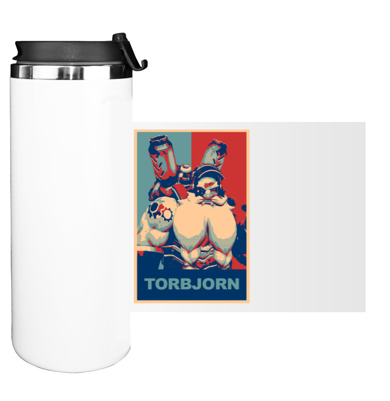 Water Bottle on Tumbler - OVERWATCH (TORBJORN) - Mfest