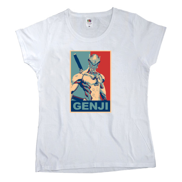 Women's T-shirt Fruit of the loom - OVERWATCH (GENJI) - Mfest