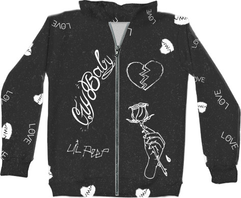 Unisex Zip-through Hoodie 3D - LIL PEEP (2) - Mfest