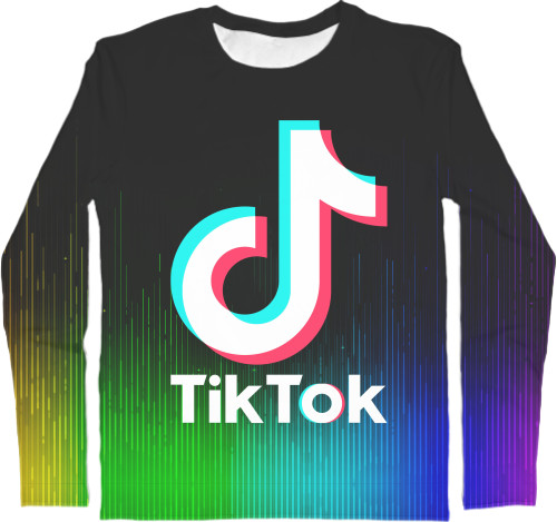 Футболка з Довгим Рукавом Чоловіча 3D - TIKTOK [6] - Mfest