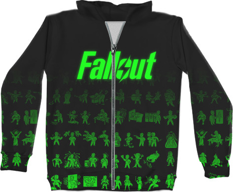 Unisex Zip-through Hoodie 3D - FALLOUT [5] - Mfest