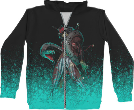 Unisex Zip-through Hoodie 3D - Bleeding Edge [2] - Mfest