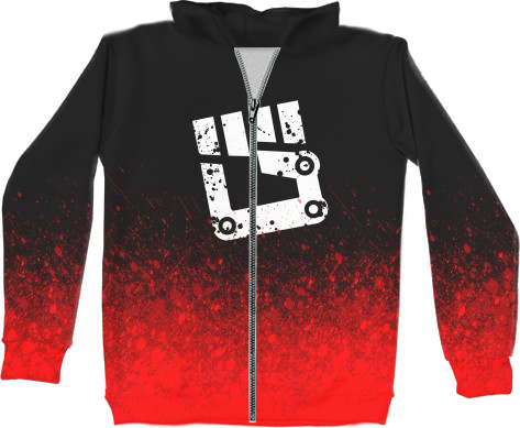 Unisex Zip-through Hoodie 3D - Bleeding Edge [1] - Mfest