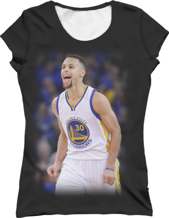 Баскетбол - Women's T-Shirt 3D - Steph Curry (1) - Mfest