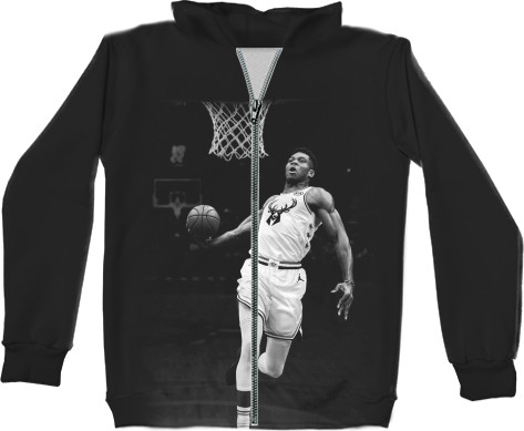 Kids' Zip-through Hoodie 3D - Giannis Antetokounmpo (2) - Mfest