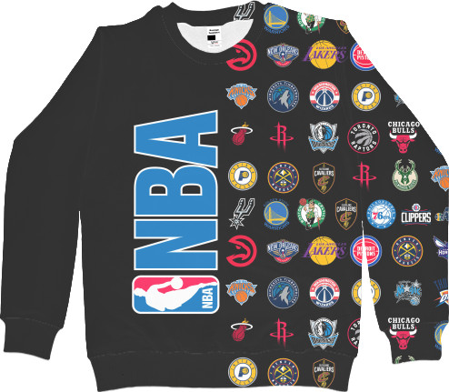 Men's Sweatshirt 3D - NBA (ЛОГОТИПЫ 2) - Mfest