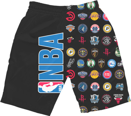 Men's Shorts 3D - NBA (ЛОГОТИПЫ 2) - Mfest