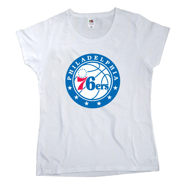 Футболка Классика Женская Fruit of the loom - Philadelphia 76ers (1) - Mfest