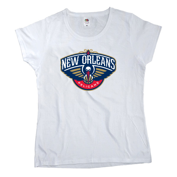 Футболка Классика Женская Fruit of the loom - New Orleans Pelicans (1) - Mfest