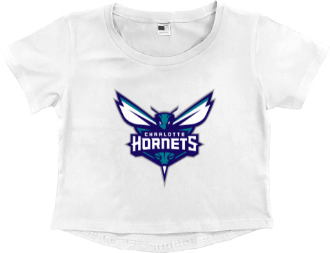 Women's Cropped Premium T-Shirt - Charlotte Hornets (1) - Mfest