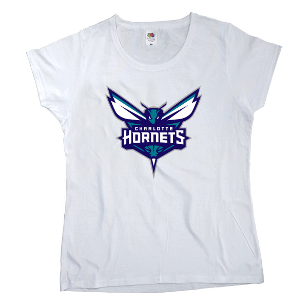 Футболка Классика Женская Fruit of the loom - Charlotte Hornets (1) - Mfest