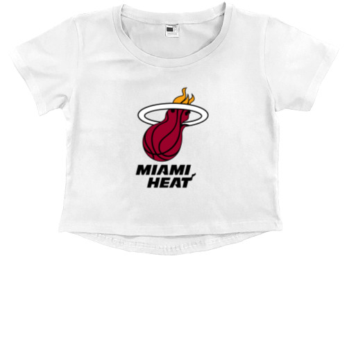 Kids' Premium Cropped T-Shirt - Miami Heat (1) - Mfest