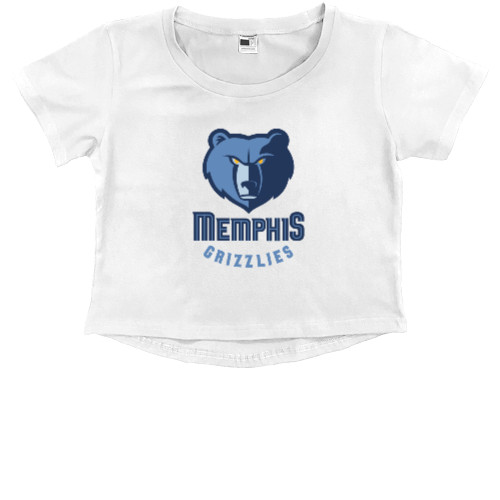 Kids' Premium Cropped T-Shirt - Memphis Grizzlies (1) - Mfest