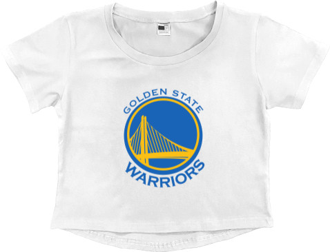 Women's Cropped Premium T-Shirt - Golden State Warriors [GSW] (1) - Mfest