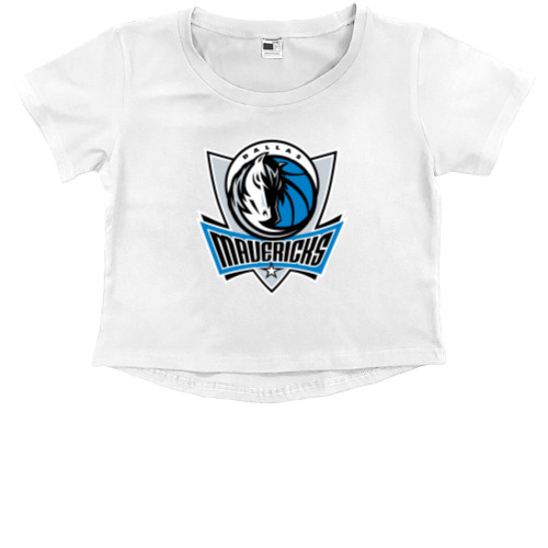 Kids' Premium Cropped T-Shirt - Dallas Mavericks (1) - Mfest