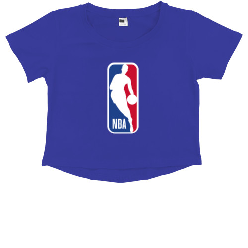 Kids' Premium Cropped T-Shirt - Логотип NBA (1) - Mfest