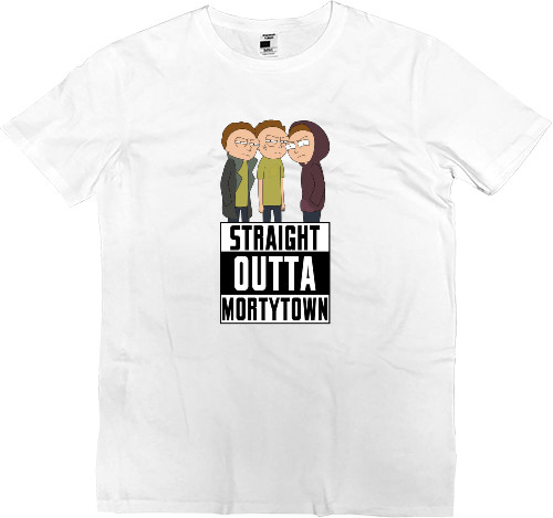 Men’s Premium T-Shirt - Straight Outta Mortytown - Mfest