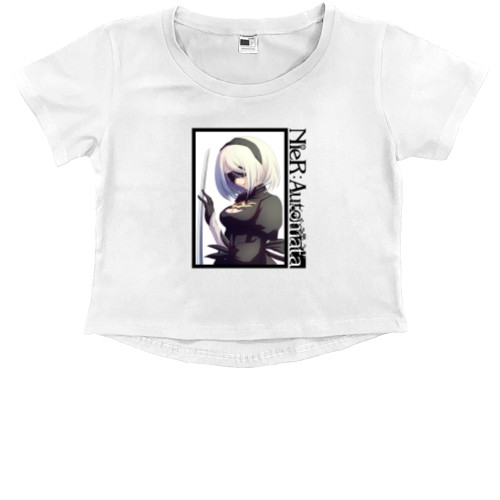 Kids' Premium Cropped T-Shirt - NIER: AUTOMATA (11) - Mfest