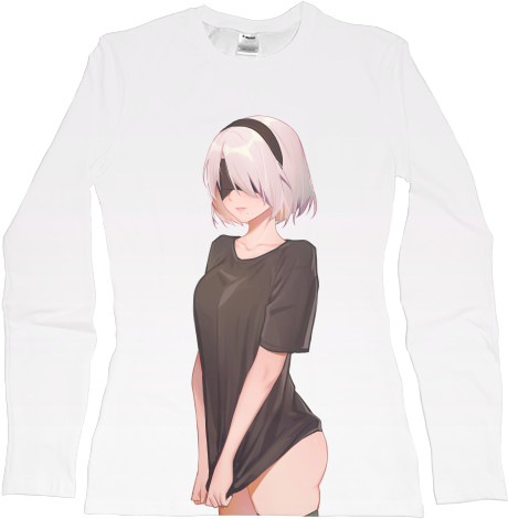 Women's Longsleeve Shirt 3D - NIER: AUTOMATA (7) - Mfest