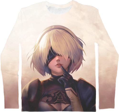 Men's Longsleeve Shirt 3D - NIER: AUTOMATA (3) - Mfest